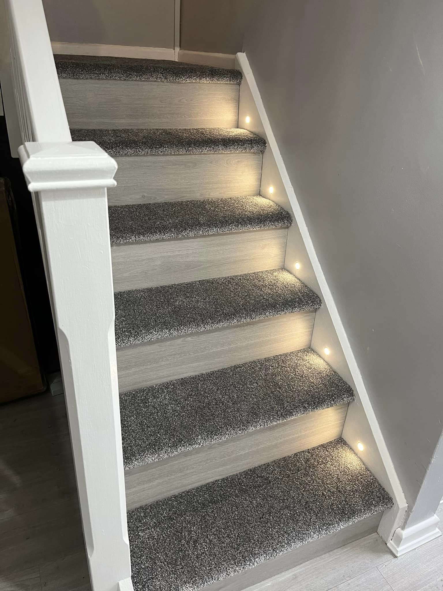 Carpet on stairs