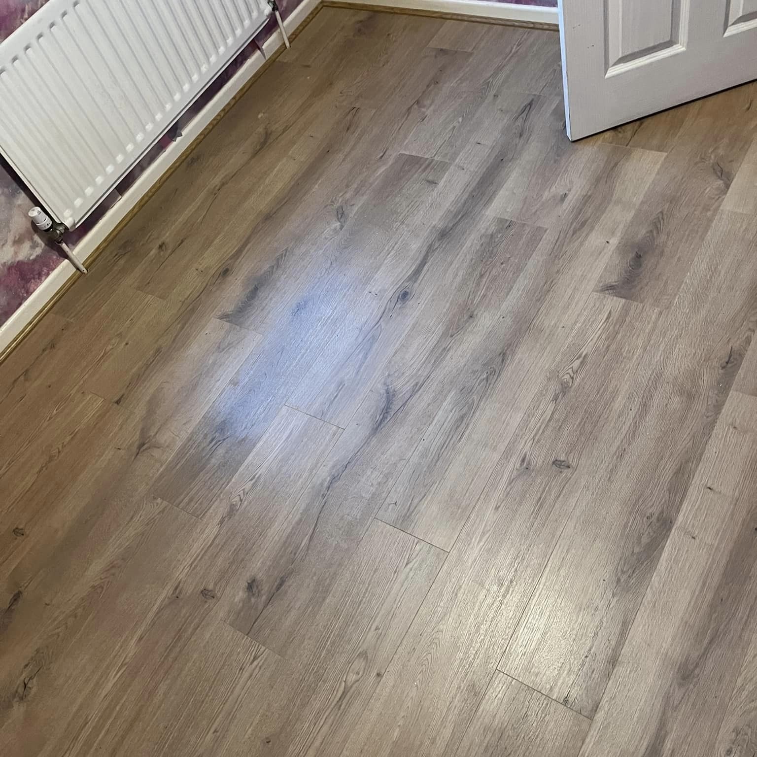 Wooden floor in bedroom